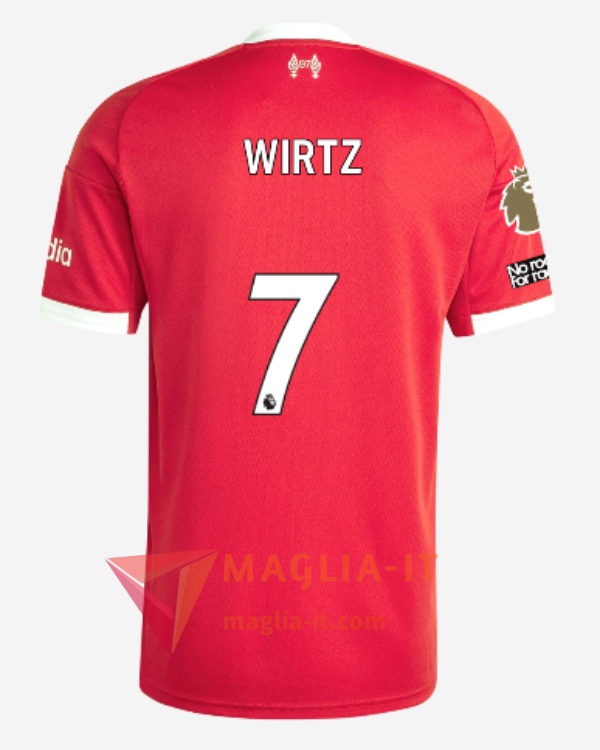 Maglia Calcio FLORIAN WIRTZ 7 FC Liverpool 2025/26 Prima