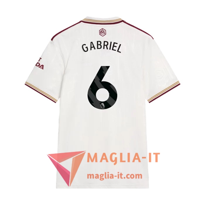 Maglia Calcio GABRIEL MAGALHÃES 6 Arsenal 2025/26 Terza