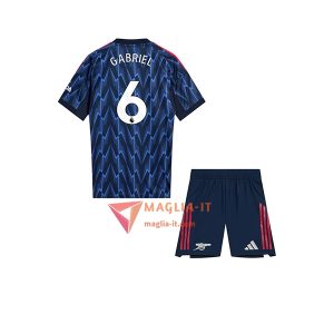Maglia Calcio GABRIEL MAGALHÃES 6 Arsenal Bambino 2025/26 Seconda