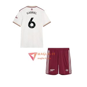 Maglia Calcio GABRIEL MAGALHÃES 6 Arsenal Bambino 2025/26 Terza