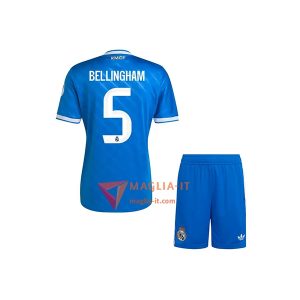 Maglia Calcio JUDE BELLINGHAM 5 Real Madrid Bambino 2025/26 Terza