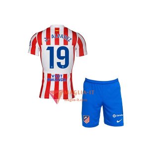 Maglia Calcio JULIÁN ALVAREZ 19 Atletico Madrid Bambino 2025/26 Prima