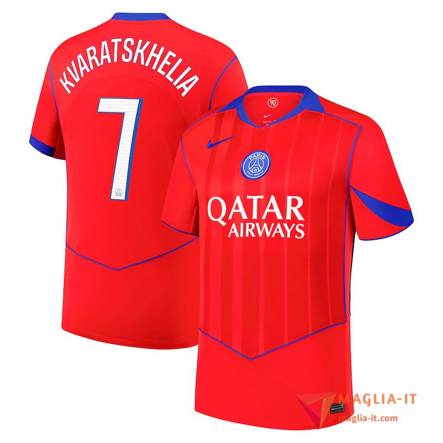 Maglia Calcio KHVICHA KVARATSKHELIA 7 PSG 2025/26 Terza