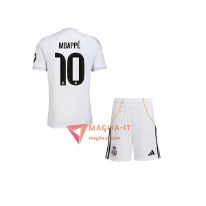 Maglia Calcio KYLIAN MBAPPÉ 10 Real Madrid Bambino 2025/26 Prima