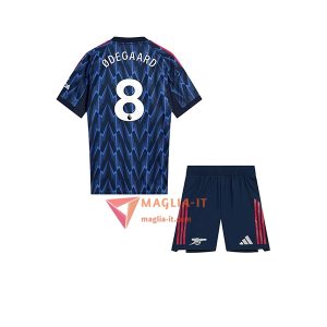 Maglia Calcio MARTIN ØDEGAARD 8 Arsenal Bambino 2025/26 Seconda