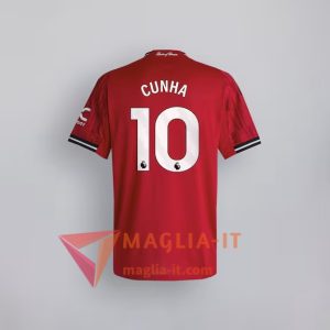 Maglia Calcio MATHEUS CUNHA 10 Manchester United 2025/26 Prima
