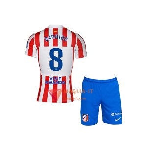 Maglia Calcio PABLO BARRIOS 8 Atletico Madrid Bambino 2025/26 Prima