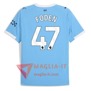 Maglia Calcio PHILIP FODEN 47 Manchester City 2025/26 Prima