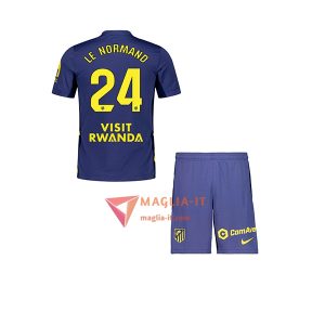 Maglia Calcio ROBIN LE NORMAND 24 Atletico Madrid Bambino 2025/26 Seconda