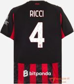 Maglia Calcio SAMUELE RICCI 4 AC Milan 2025/26 Prima