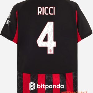 Maglia Calcio SAMUELE RICCI 4 AC Milan 2025/26 Prima
