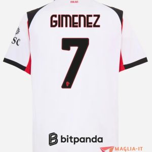 Maglia Calcio SANTIAGO GIMENEZ 7 AC Milan 2025/26 Seconda