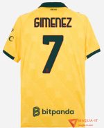 Maglia Calcio SANTIAGO GIMENEZ 7 AC Milan 2025/26 Terza