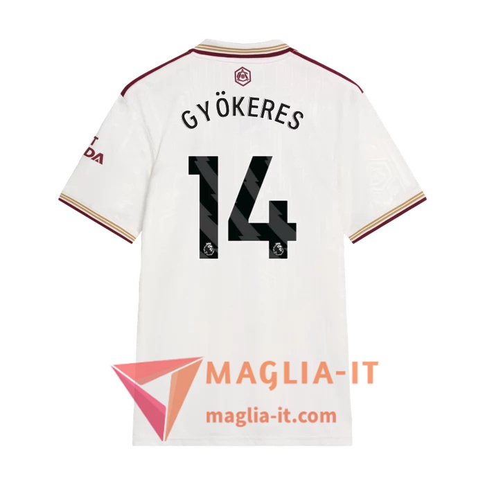 Maglia Calcio VIKTOR GYÖKERES 14 Arsenal 2025/26 Terza