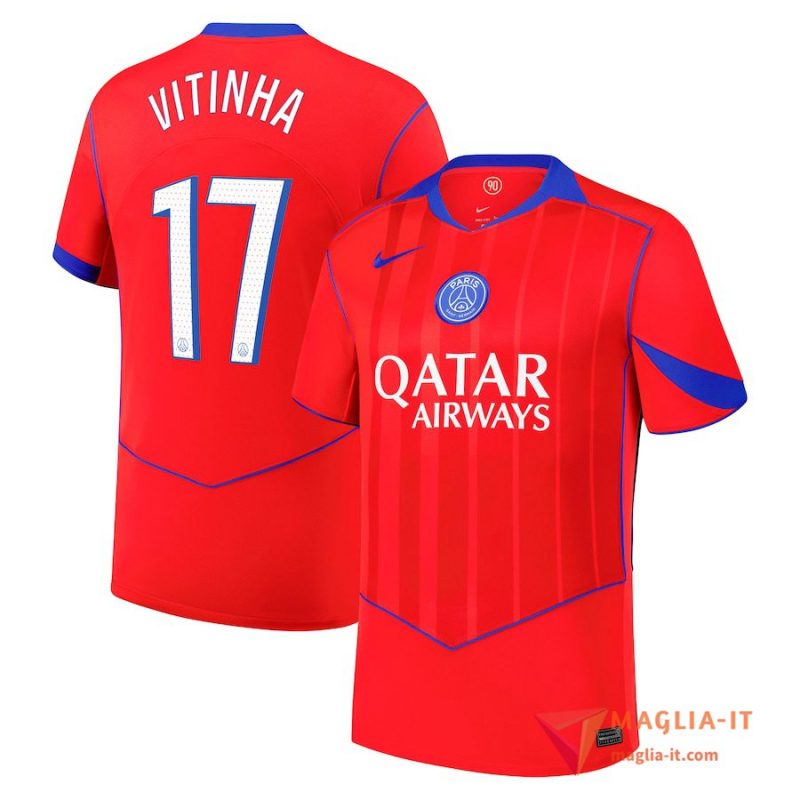 Maglia Calcio VITINHA 17 PSG 2025/26 Terza
