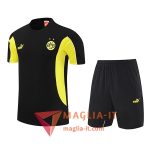Nuova Kit da Allenamento Dortmund - Maglia + Pantaloncini 2025/2026 Nero/Giallo
