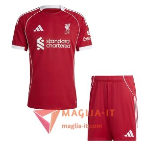 Nuova Maglia Calcio FC Liverpool Bambino Prima 2025/2026