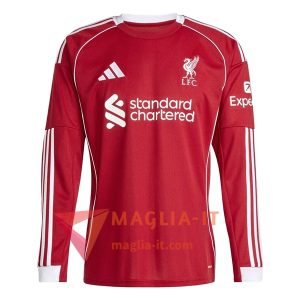 Nuova Maglia Calcio FC Liverpool Prima Manica Lunga 2025/2026