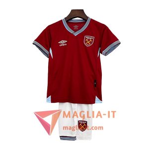 Nuova Maglia Calcio West Ham Bambino Prima 2025/2026