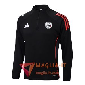 Felpa da Allenamento Ajax 2025/2026 Nero/Rosso