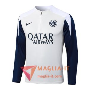 Felpa da Allenamento Inter Milan 2025/2026 Beige/Bianco/Blu