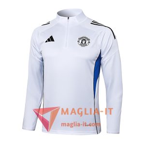 Felpa da Allenamento Manchester United 2025/2026 Bianco/Blu