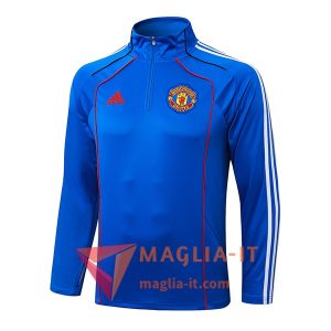Felpa da Allenamento Manchester United 2025/2026 Blu/Bianco/Rosso