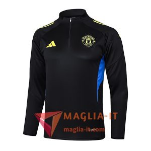 Felpa da Allenamento Manchester United 2025/2026 Nero/Blu/Giallo
