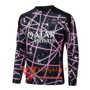 Felpa da Allenamento PSG 2025/2026 Nero/Rosa