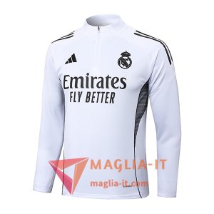 Felpa da Allenamento Real Madrid 2025/2026 Bianco/Nero