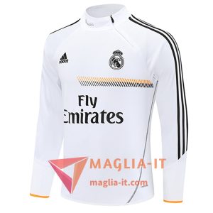Felpa da Allenamento Real Madrid 2025/2026 Bianco/Nero/Arancia