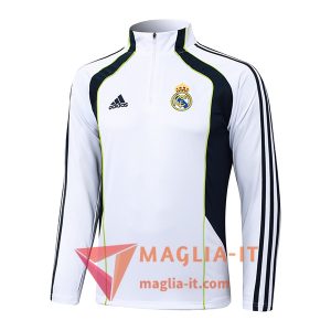 Felpa da Allenamento Real Madrid 2025/2026 Bianco/Nero/Verde
