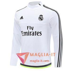 Felpa da Allenamento Real Madrid 2025/2026 Bianco/Nero/Verde Fluo