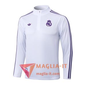 Felpa da Allenamento Real Madrid 2025/2026 Bianco/viola