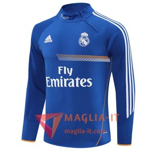 Felpa da Allenamento Real Madrid 2025/2026 Blu/Bianco/Arancia