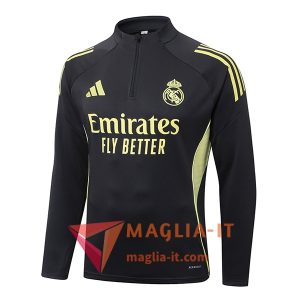 Felpa da Allenamento Real Madrid 2025/2026 Grigio/Giallo
