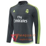 Felpa da Allenamento Real Madrid 2025/2026 Grigio/Verde