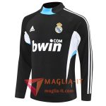 Felpa da Allenamento Real Madrid 2025/2026 Nero/Bianco/Blu