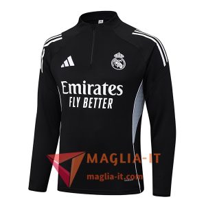 Felpa da Allenamento Real Madrid 2025/2026 Nero/Grigio