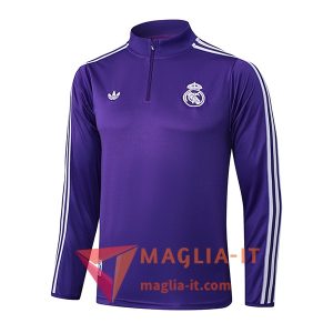 Felpa da Allenamento Real Madrid 2025/2026 viola/Bianco