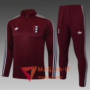 Insieme Tuta Calcio Ajax Bambino 2025/2026 Rosso/Bianco