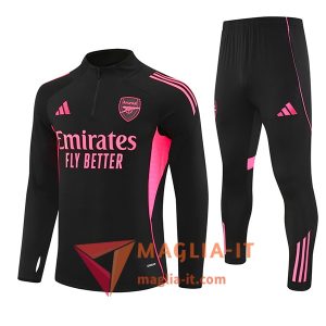 Insieme Tuta Calcio Arsenal 2025/2026 Nero/Rosa