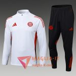 Insieme Tuta Calcio Bayern Monaco Bambino 2025/2026 Bianco/Rosso