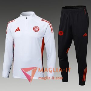 Insieme Tuta Calcio Bayern Monaco Bambino 2025/2026 Bianco/Rosso