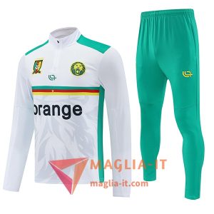 Insieme Tuta Calcio Camerun 2025/2026 Bianco/Verde