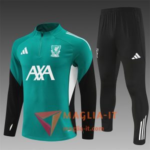 Insieme Tuta Calcio FC Liverpool Bambino 2025/2026 Verde/Nero/Bianco