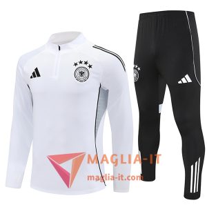 Insieme Tuta Calcio Germania 2025/2026 Bianco/Grigio