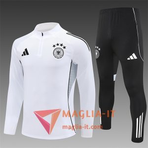 Insieme Tuta Calcio Germania Bambino 2025/2026 Bianco/Grigio