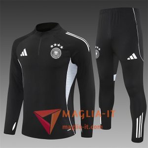 Insieme Tuta Calcio Germania Bambino 2025/2026 Nero/Grigio