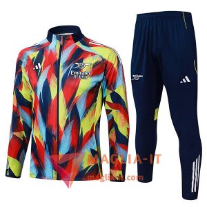 Insieme Tuta Calcio Giacca Arsenal 2025/2026 Rosso/Blu/Giallo